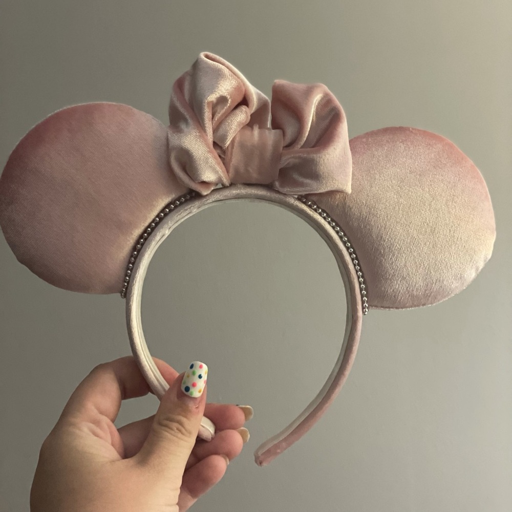 Pink velvet Mickey ears